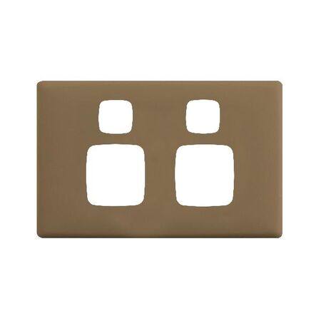 Linea - Powerpoint coverplate 2 gang ninja khaki