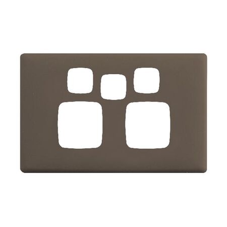 Linea - Powerpoint coverplate 2 gang with extra hole wet elephant
