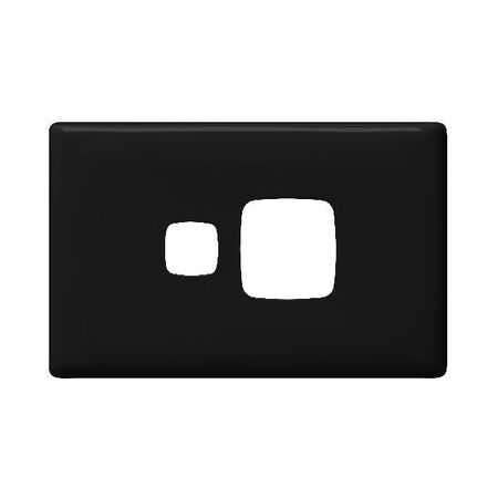 Linea - Powerpoint coverplate 1 gang black