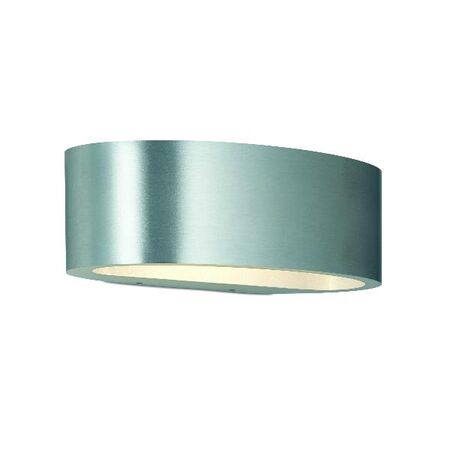 HPM Mika 7W 350lm LED Warm White Exterior Up / Down Wall Light Polished Silver