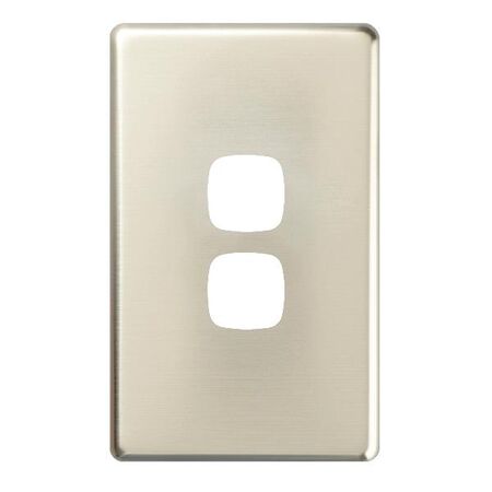 EXCEL - 2 Gang Switch Coverplate only - Stainless Steel