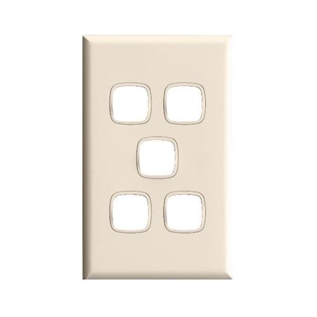 Excel - Grid & plate For 770 series mechanisms - 5 gang cream