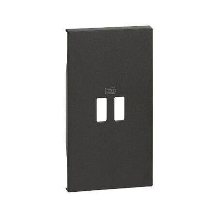 Living Now 2 Module Dual USB Charging Mechanism Cover Black