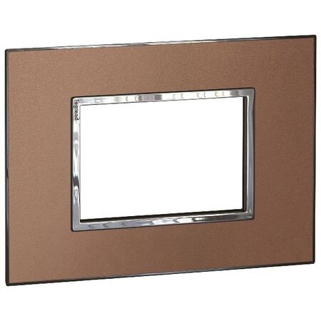 ARTEOR Square 3 Module Horizontal Coverplate Pink Champagne