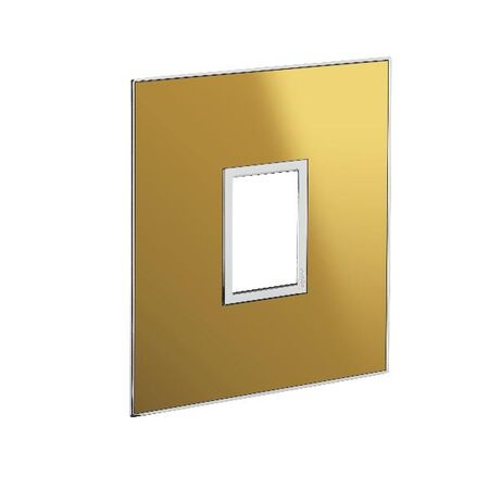 ARTEOR Square 1 Module Vertical Coverplate Reflective Gold