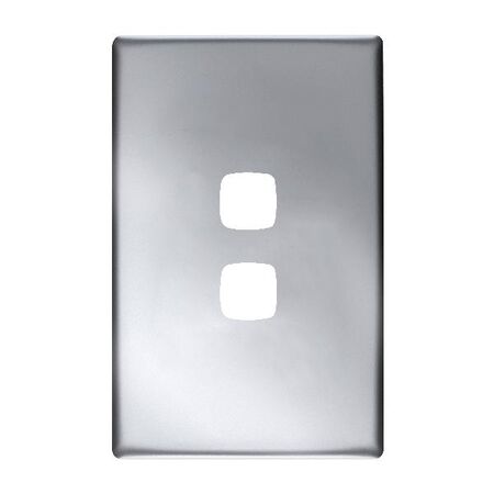 Linea - Coverplate 2 gang matt silver
