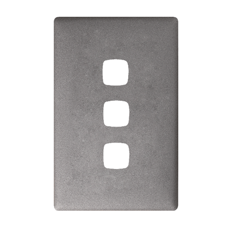 Linea - Coverplate 3 gang gun metal