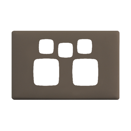 Linea - Powerpoint coverplate 2 gang with extra hole wet elephant