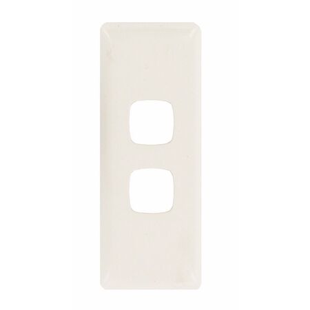 Linea - Architrave coverplate 2 gang white