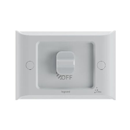 AQUA Life 16A IP66 Weatherproof Surface Mount 1 Gang Switch Limestone Grey