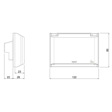 AQUA ARTEOR IP44 3 Module Shallow Mount Adaptor with Cover Limestone Grey