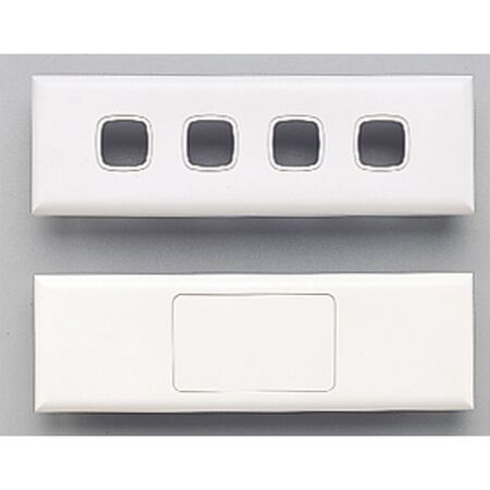 Excel - Grid & plate For 770 series mechanisms - 6 gang blank & narrow 4 gang narrow white