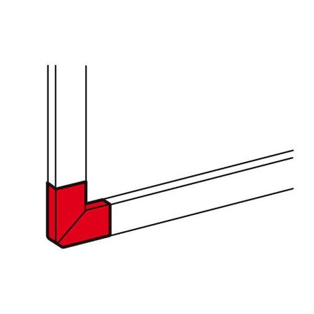 DLP PVC 50x150mm Trunking Flat Elbow White