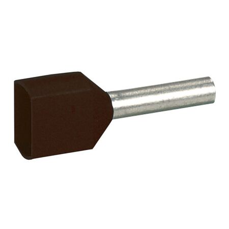 Starfix - ferrule with insulating flange double - individual 2 x 1.5mm² 16mm long black pack of 500