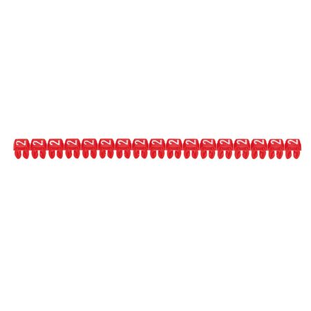 CAB3 - Markers for terminal blocks and wiring 0.15 to 0.5mm² numbers - colour code 0.15-0.5mm² red number 2 pack of 1000