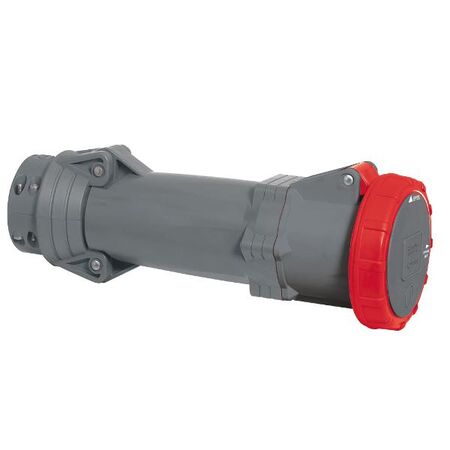 HYPRA - IEC industrial mobile socket IP66/67 3P+E 415V a.c. 63A grey