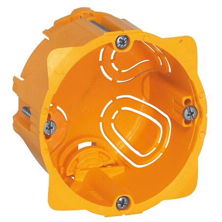 Soliroc - Plastic flush mount box for plasterboard 1 gang 67mm DIA x 50mm deep