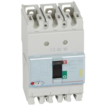 DPX³ 160 Thermal Magnetic MCCB - Icu 16 kA - 400 V~ - 3 Phase - 25 A