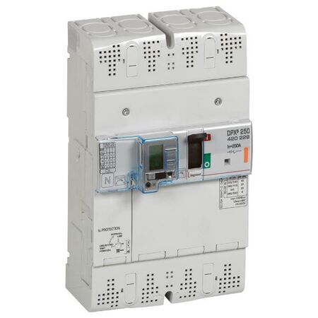 DPX³ 250 Thermal Magnetic MCCB with e.l.c.bs - Icu 25 kA - 400 V~ - 4P - 250 A