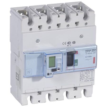 DPX³ 250 MCCB Electronic + Energy Metering - Icu 36 kA - 400 V~ - 4 Phase - 100 A