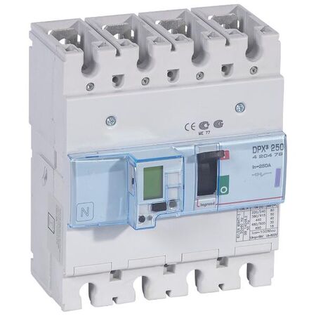 DPX³ 250 MCCB Electronic + Energy Metering - Icu 50 kA - 400 V~ - 4 Phase - 250 A