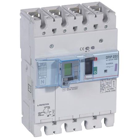 DPX³ 250 MCCB Electronic + Energy Metering + e.l.c.bs - Icu 50 kA - 4 Phase - 250 A