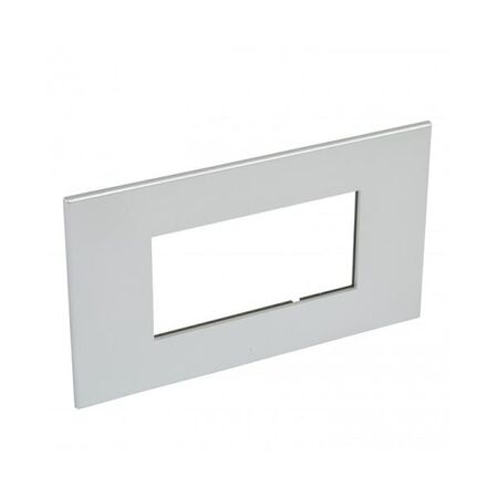 ARTEOR Square 4 Module Horizontal Coverplate Soft Aluminium
