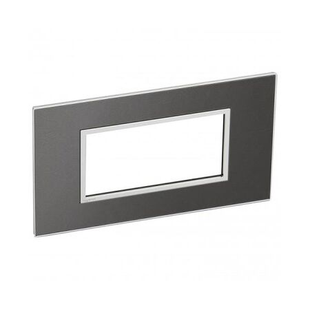 ARTEOR Square 4 Module Horizontal Coverplate Brushed Black