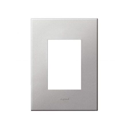 ARTEOR Square 3 Module Vertical Coverplate Soft Aluminium