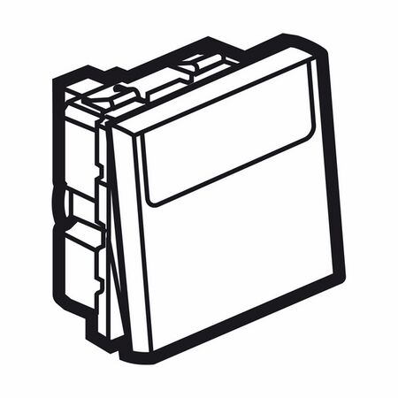 Arteor modular - Switch mechanism push button 2 way 6A 250V a.c. with label holder 2 module white