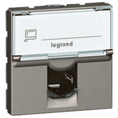 Arteor modular - RJ45 socket/mechanism UTP Cat6 8 contacts 2 module magnesium