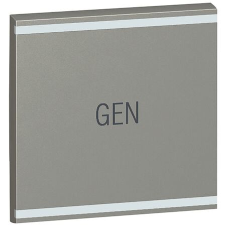 Arteor - MyHOME - Square key cover BUS/SCS - GEN marking - 2 modules - magnesium