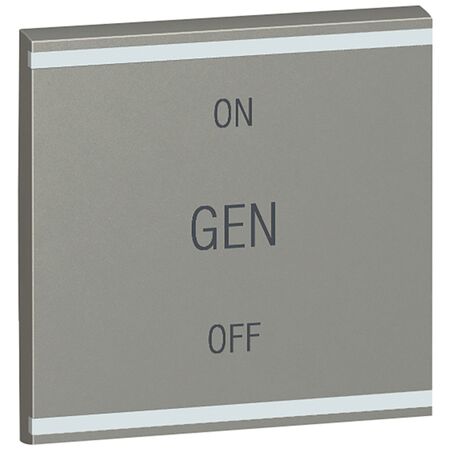 Arteor - MyHOME - Square key cover BUS/SCS - GEN/ON/OFF - 2 modules - magnesium