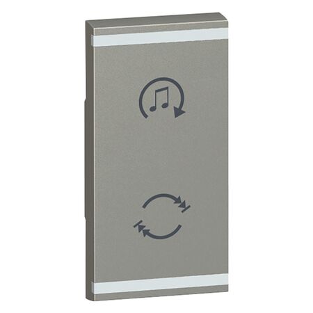 Arteor - MyHOME - Square key cover BUS/SCS - sound source selection - 1 module - magnesium