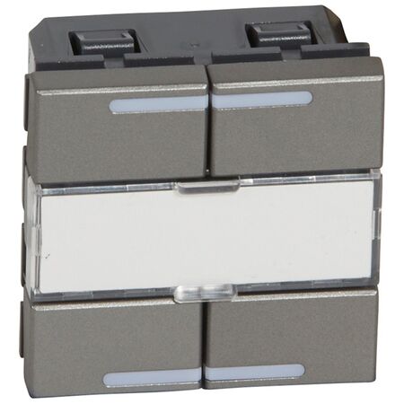 Arteor - MyHOME - 4 Scenarios controller BUS/SCS - square key cover - magnesium - 2 modules