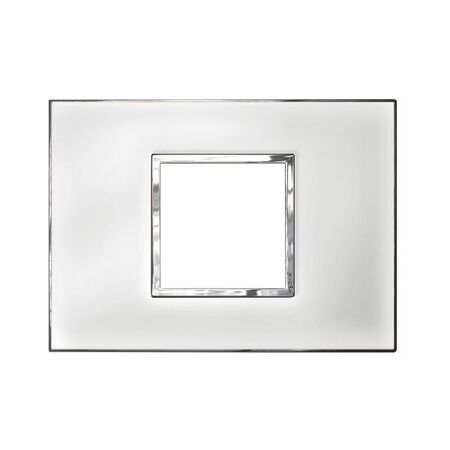 ARTEOR Square 2 Module Horizontal Coverplate Mirror White