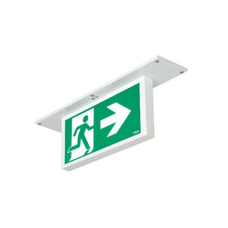Securit DALI LED Recessed 2.6W Emergency Exit Sign - Double Sided Running Man LEFT / RIGHT