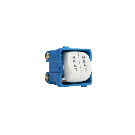 HPM 10A 1 Way 2 x Single Pole Single Throw Heat Engraved Duo Rocker Switch White