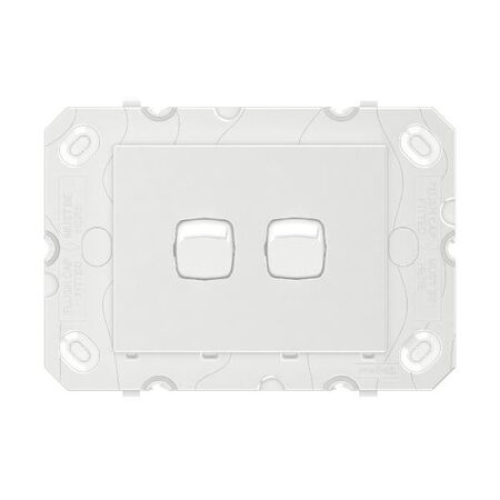 Arteor 770 series - Horizontal rocker switch - Single Pole Double Throw 2 gang 2 way 16A 240V a.c. white