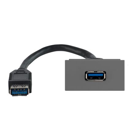 Arteor modular - USB socket/mechanism v3 1 module magnesium