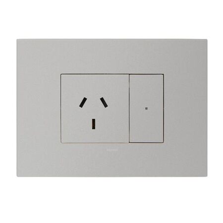 ARTEOR with NETATMO - Smart Single Powerpoint - 16Amp 3 Module - Aluminium