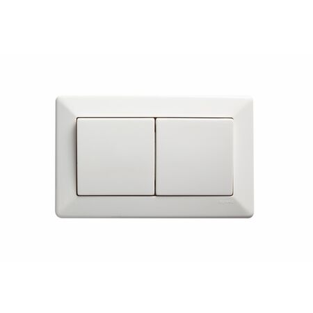 Como - Horizontal Single Pole Double Throw - rocker Switch 2 gang 10A 240V a.c. white