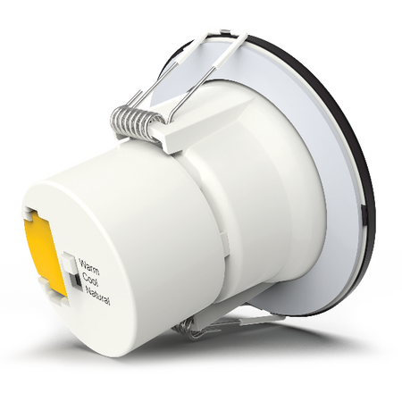 HPM Zyla LED 5W 606lm Tri-Colour Recessed Downlight 70mm Black