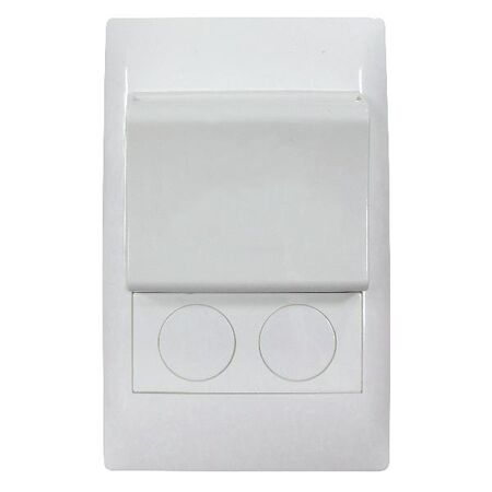 Excel Life - Common plate - Hospitality keycard switch 4 gang mechanical 20A 240V a.c. 85x54mm card white