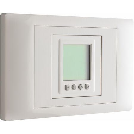 Excel Life - Common plate - Electronic device time delay switch 8 weekly programs 1 gang 16A 240V a.c. 20hr reserve white LCD screen - white