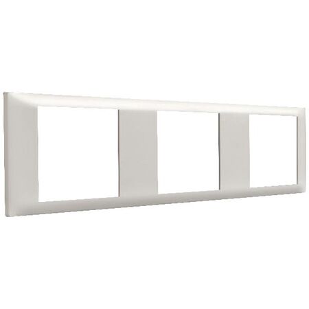Excel Life - Common plate - Horizontal coverplate 3 horizontal outlets mulitpanel white