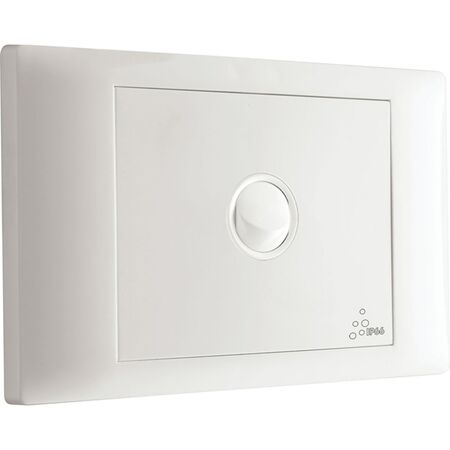 Excel Life - Common plate - Horizontal weatherproof IP66 rocker switch - Single Pole Double Throw 1 gang 16AX 240V a.c. white