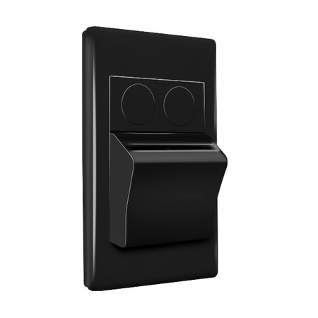 Excel Life Hospitality Keycard Switch 1 Gang + 4 x 20A 240V a.c. Black