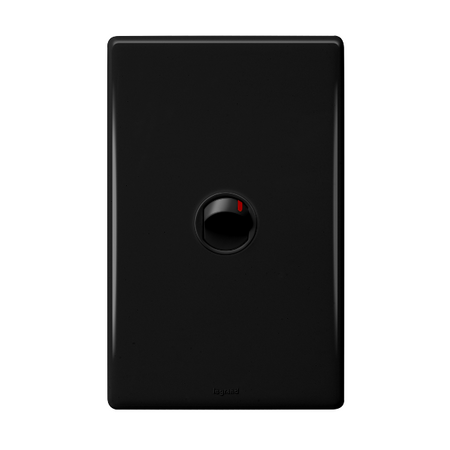 Excel Life 16AX 2 Way Single Pole Double Throw Vertical Rocker Switch 1 Gang Black