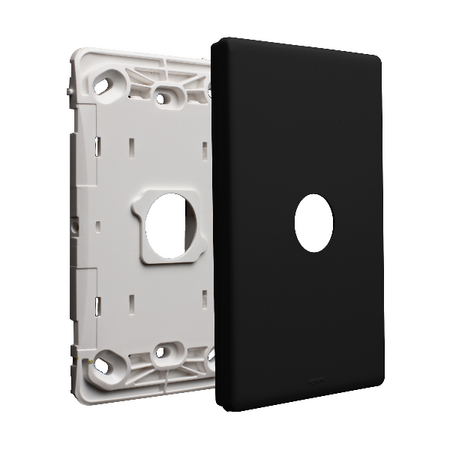 Excel Life EM Series Grid & Plate 1 Gang Black